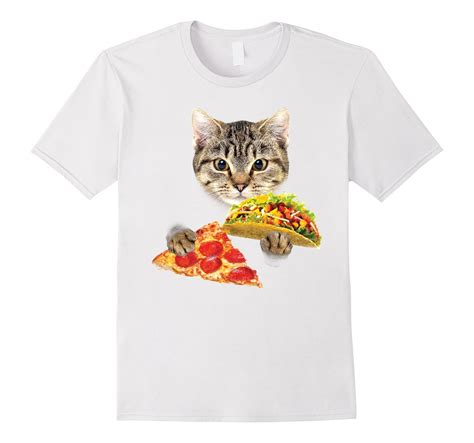 Cat Eating Taco and Pizza Shirt Funny Kitty by Zany Brainy-RT – Rateeshirt