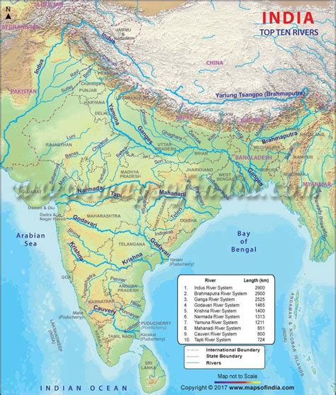 River Map of India | Indian river map, Geography map, India world map