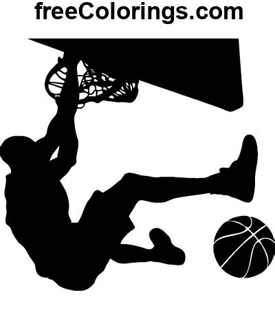 Basketball Backboard Silhouette – Free Printable Coloring Pages