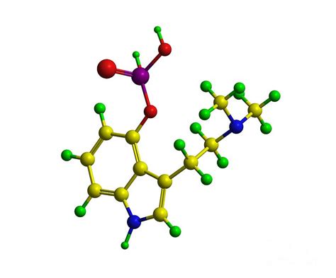 Molecule Of Psilocybin Digital Art by Petr Taborsky