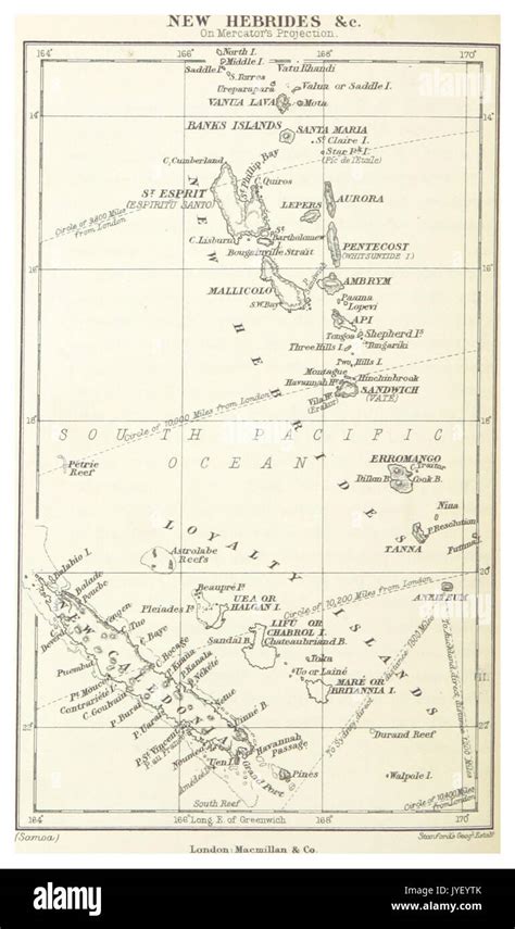 Map of the new hebrides hi-res stock photography and images - Alamy