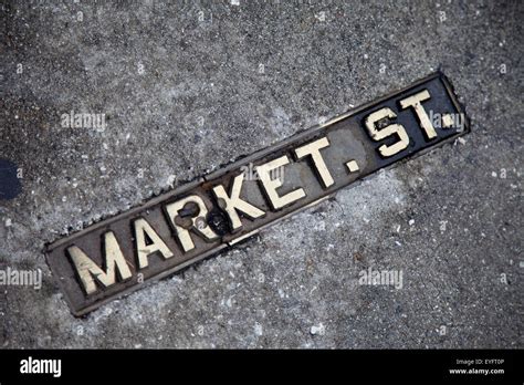 Usa, South Carolina, Sign At Market Street; Charleston Stock Photo - Alamy