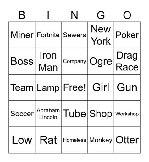 Infinite Craft Bingo Card