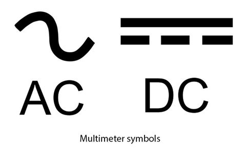 Voltage Symbol On Multimeter