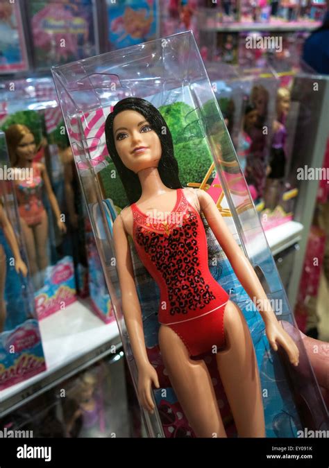 Barbie Dolls, Toys R Us Store Interior, Times Square, NYC Stock Photo ...