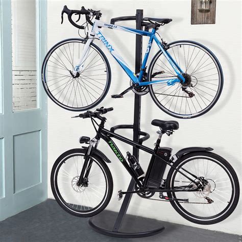 Freestanding Gravity Bike Stand Rack for Two Bicycles | Bike stand, Bike storage, Bicycle storage