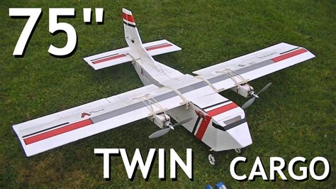 75" RC Scratchbuilt Cargo Plane - Maiden Flight - YouTube