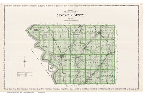 Monona County, Iowa 1904 - Iowa State Atlas 90-91 - OLD MAPS