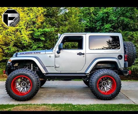 TWO DOOR SILVER RUBICON WITH CUSTOM LIFT AND NEW FUEL WHEELS | Dream ...