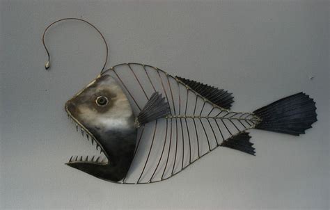 Metal sculpture, Fish sculpture, Metal fish