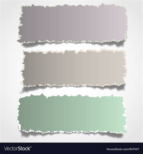 Three realistic torn paper banners Royalty Free Vector Image