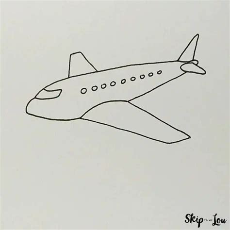 How To Draw an Airplane | Skip To My Lou | Airplane drawing, Plane drawing, Easy drawings