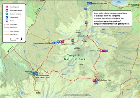 Tongariro Crossing Map - Guest New Zealand