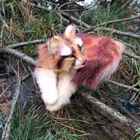 Wild cat realistic animal stuffed animal art doll OOAK | Etsy