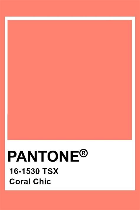 Pantone Coral Chic | Pantone orange, Pantone color, Pantone color chart