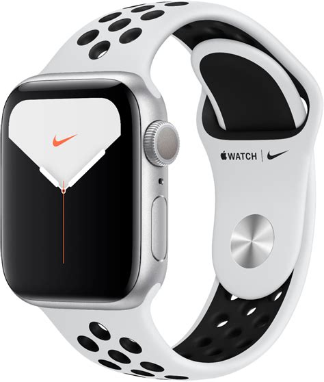 Best Buy: Apple Watch Nike Series 5 (GPS) 40mm Silver Aluminum Case ...