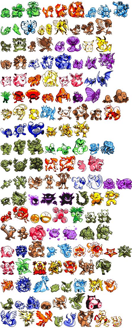 Extreme-Nostalgia fully updated Gen 1 sprites, now with more colour! : r/pokemon