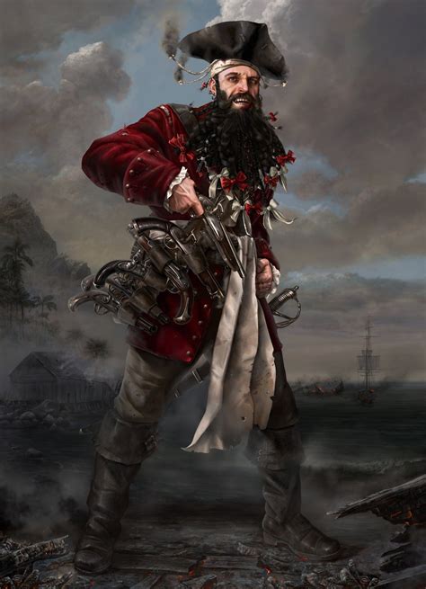 Edward Teach (Blackbeard), Yuriy Mazurkin | Pirates, Famous pirates, Pirate art