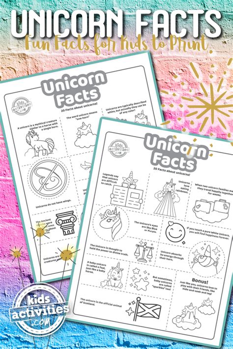 20 Awesome Unicorn Facts for Kids that You Can Print | Kids Activities Blog