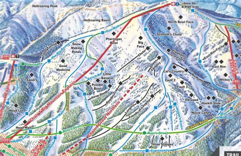 Chair One Area Map for Whitefish Mountain Resort