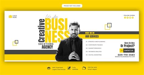 Free PSD | Digital marketing agency and corporate Facebook cover template