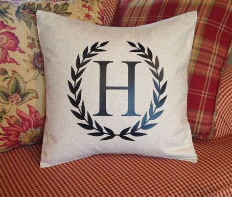 Monogrammed Pillow Cover Throw Pillow Cover Personalized Throw