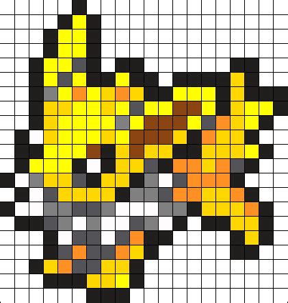 Jolteon Pixel Art Grid - Pixel Art Grid Gallery