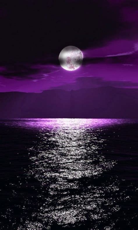 Midnight Purple | Beautiful moon, Purple sky, Moonlight