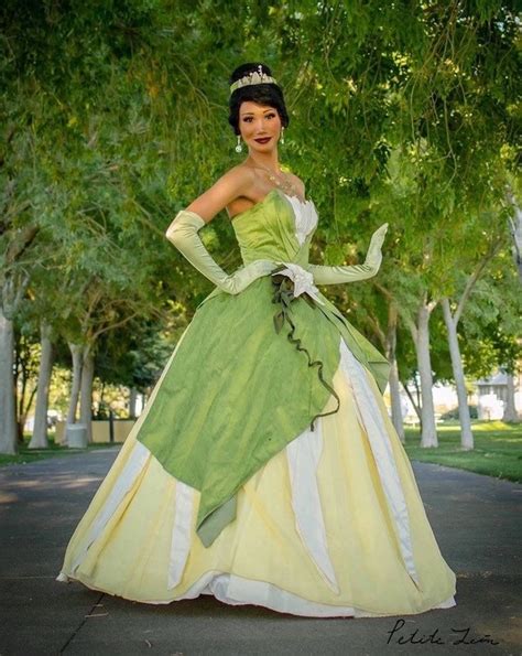 Princess Tiana Costume Cosplay Sage Green Ballgown Lilly Dress - Etsy ...