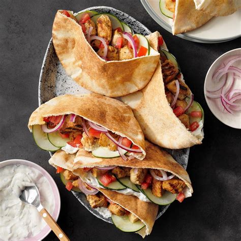 Chicken Souvlaki Pitas Recipe | Taste of Home