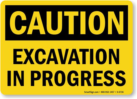 Excavation In Progress Sign, SKU: S-6736