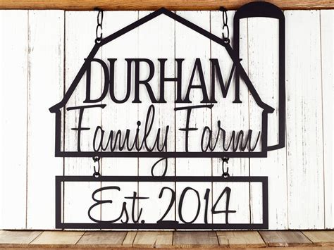 Custom Family Farm House Name Metal Sign Established Sign - Etsy