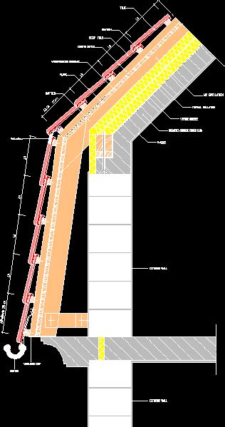 Mansard Roof Detail DWG Detail for AutoCAD • Designs CAD