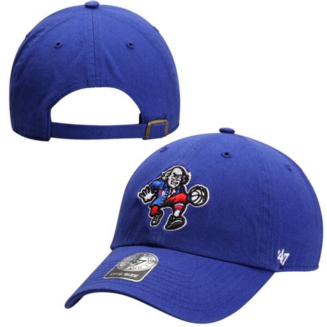 Men's '47 Brand Royal Philadelphia 76ers Ben Franklin Cleanup ...