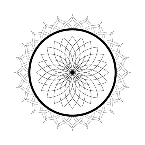 Kaleidoscope Mandala Coloring Page Free Stock Photo - Public Domain Pictures