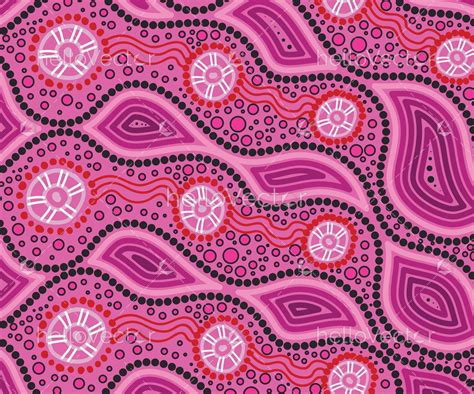 Pink background with aboriginal art illustration - Download Graphics ...