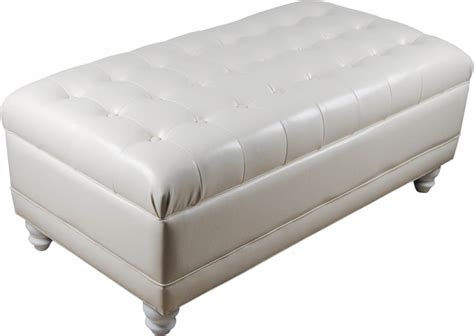 25 White Leather Ottomans (SQUARE & RECTANGLE)