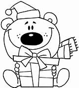 Teddy Bear And Present Coloring Page  Free Printable Pages sketch template