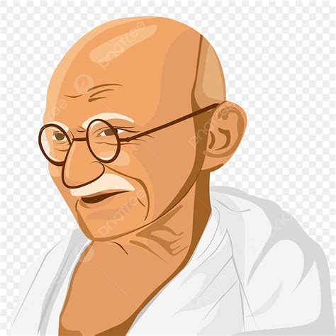 Mahatma Gandhi Vector PNG Images, Portrait Of Mohandas Karamchand Gandhi Or Mahatma Gandhi Great ...