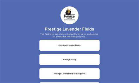Prestige Lavender Fields' Flowpage