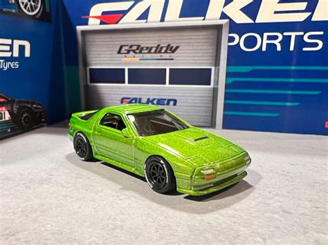 Hot Wheels Mazda Rx7 Savannah Green Lime With Wheel Swap - Etsy