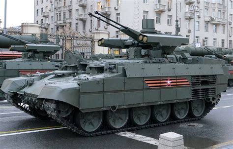 Wallpaper Moscow, Terminator, BMPT, the fighting vehicle of support of tanks, Tverskaya street ...