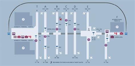 Atlanta Airport Concourse T Map | Map of Atlantic Ocean Area