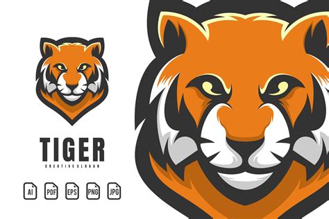 Tiger Mascot Logo Graphic by maxs_graphic · Creative Fabrica