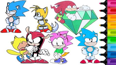 Sonic Coloring Page Sonic Mania Coloring Pages Knuckles Mighty The ...