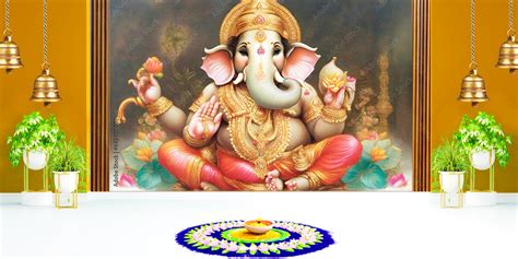 Multicolored Lord Ganesh Ji Wallpaper – Myindianthings