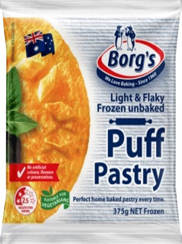 Borg’s Country Style Mini Puff Pastry Block 375g - Borg's