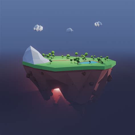 Low-poly Floating Island - Finished Projects - Blender Artists Community