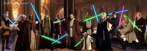 Jedi High Council: Ki-Adi-Mundi, Plo Koon, Agen Kolar, Kit Fisto, Stass Allie, Obi-Wan Kenobi ...