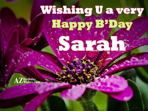 Happy Birthday Sarah - AZBirthdayWishes.com